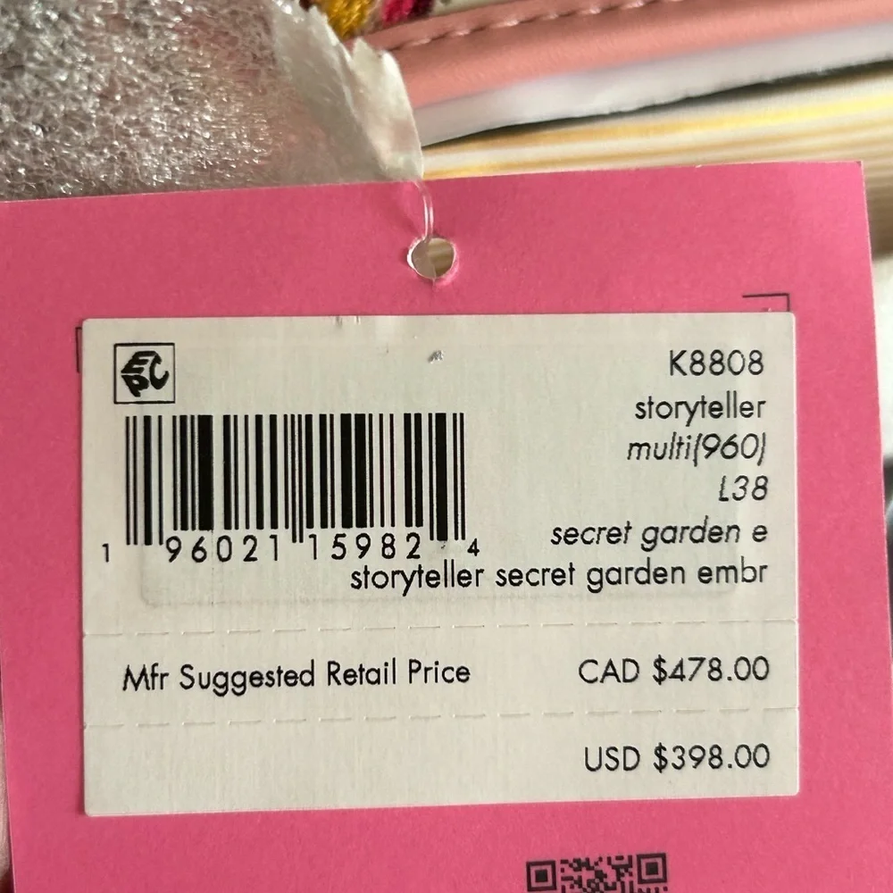 NWT - Kate Spade Secret Garden Embroidered Bag